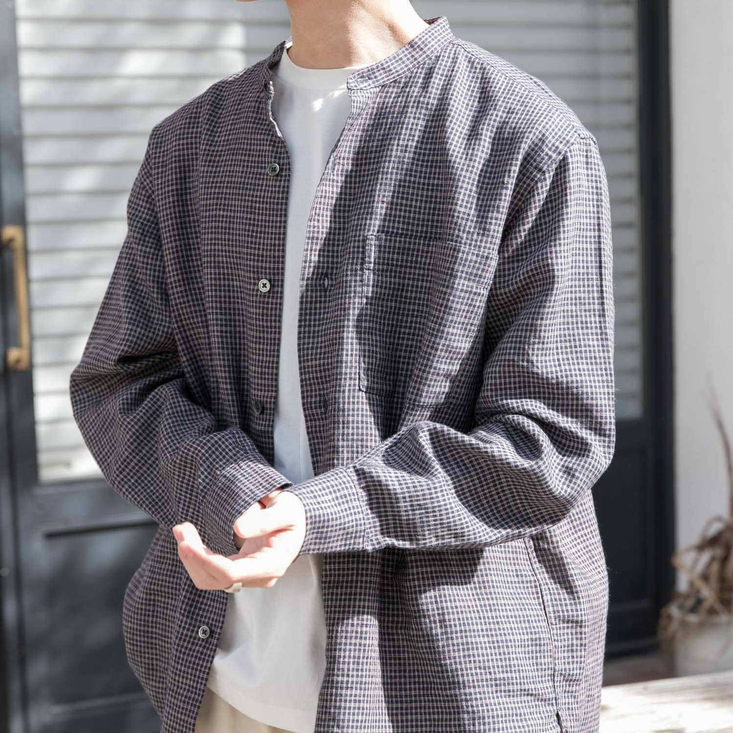 代购FORK&SPOON棉麻长袖衬衫