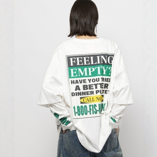 Fishs Eddy 男女款 日本代购 T恤 and... 层次袖 600611 niko