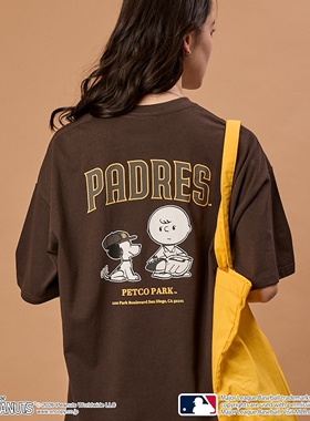 26春夏 PEANUTS x MLB / PADRES 印花宽松T恤 男款 3011