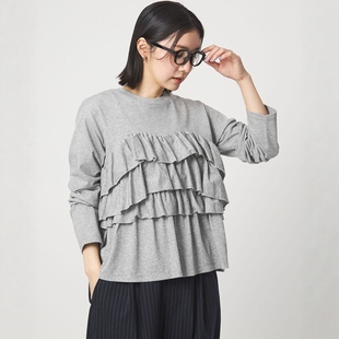 荷叶边罩衫 东京胖黄瓜日本代购 relaxing label 0041 green