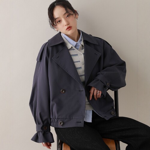 【7折】东京胖黄瓜日本代购 RAGEBLUE 女款 斜纹短款夹克 638573