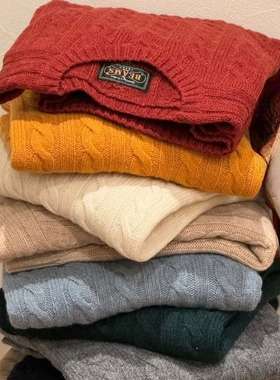 BEAMS PLUS 秋冬纯羊毛电缆针织衫 男款 0198