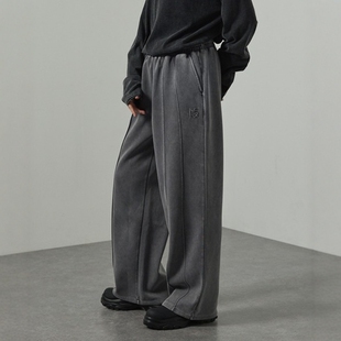 东京胖黄瓜日本代购 Alfred Alex 复古宽松刺绣休闲裤 AApt1612