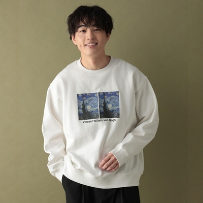 东京胖黄瓜日本代购 GLOBAL WORK 油画印花套头卫衣 636508