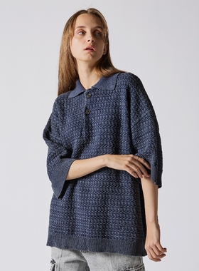 东京胖黄瓜日本代购 CLEL 男女款 立体提花马球衫 CLEkn942