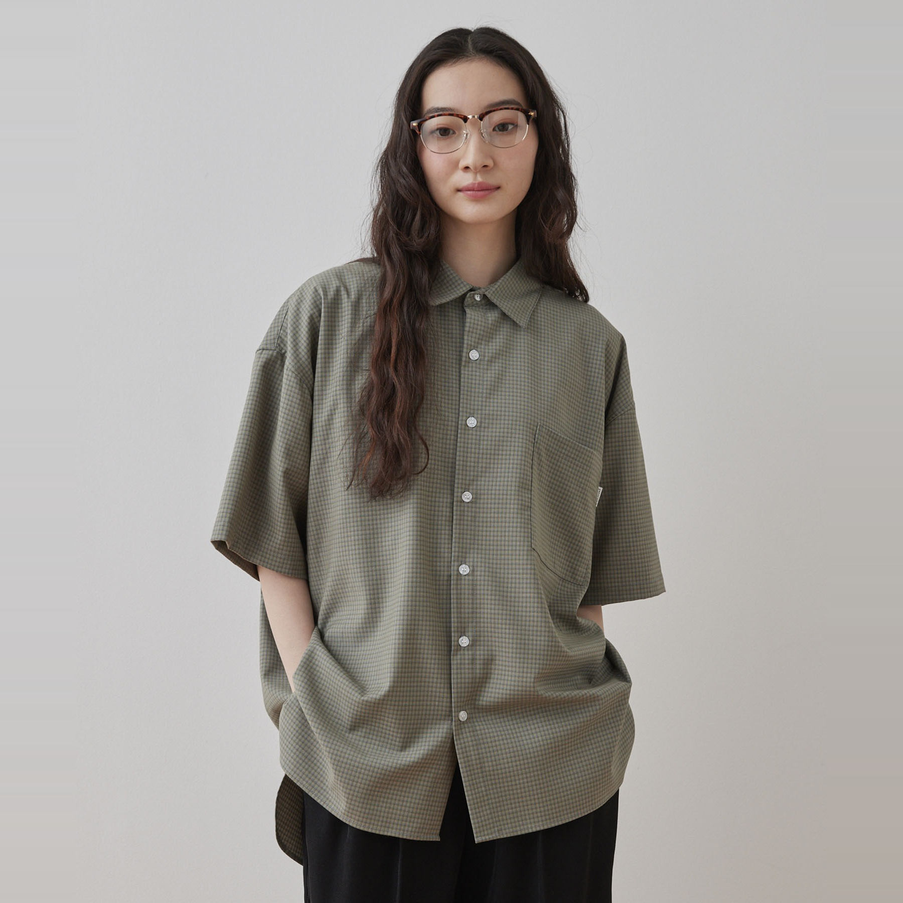 代购Unblend格纹短袖衬衫