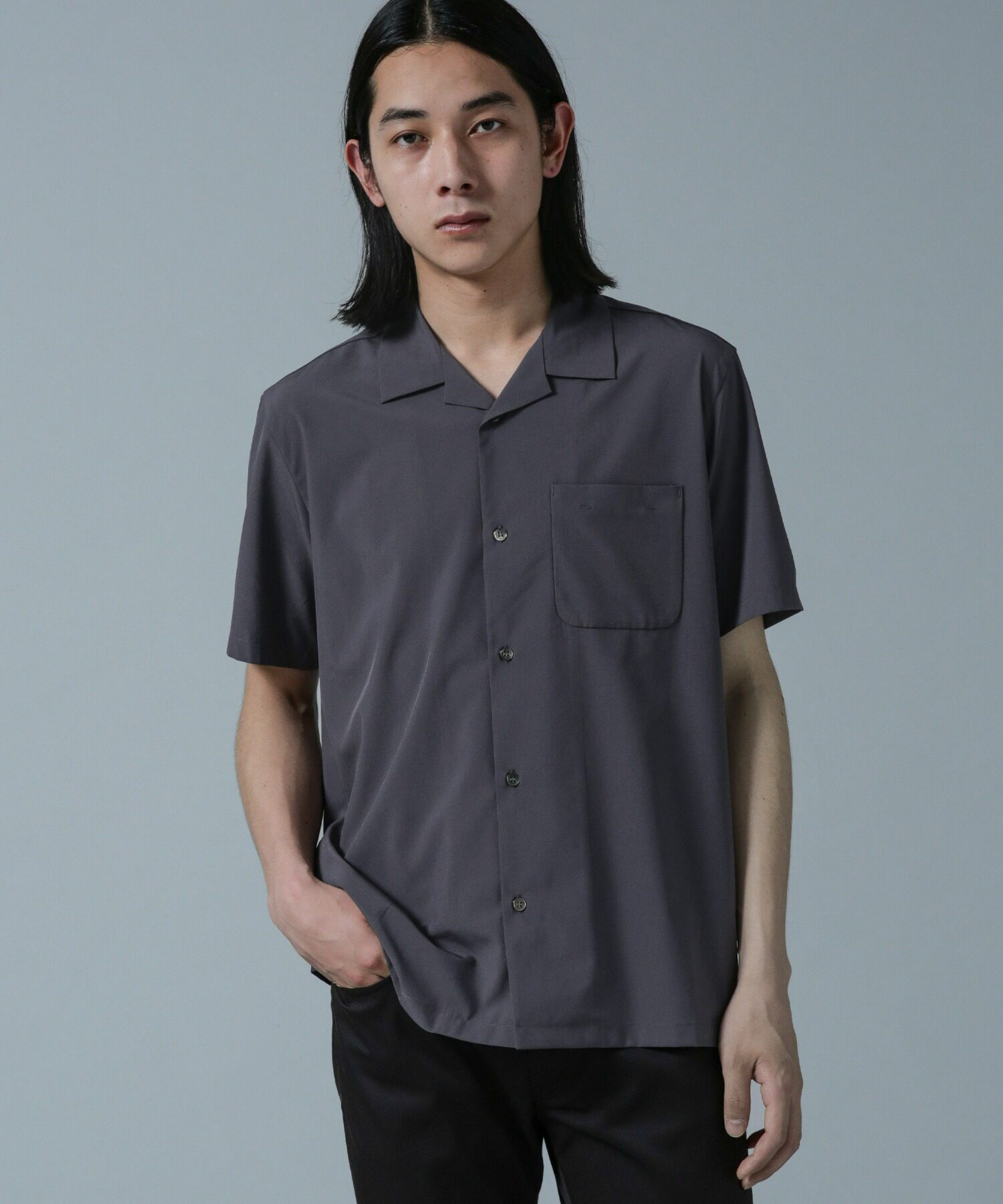 【4折】日本代购 nano universe lb.04 短袖口袋衬衫1220