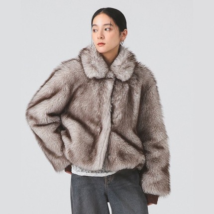 【VIP限时7折】Ray BEAMS 人造毛皮短夹克 0566