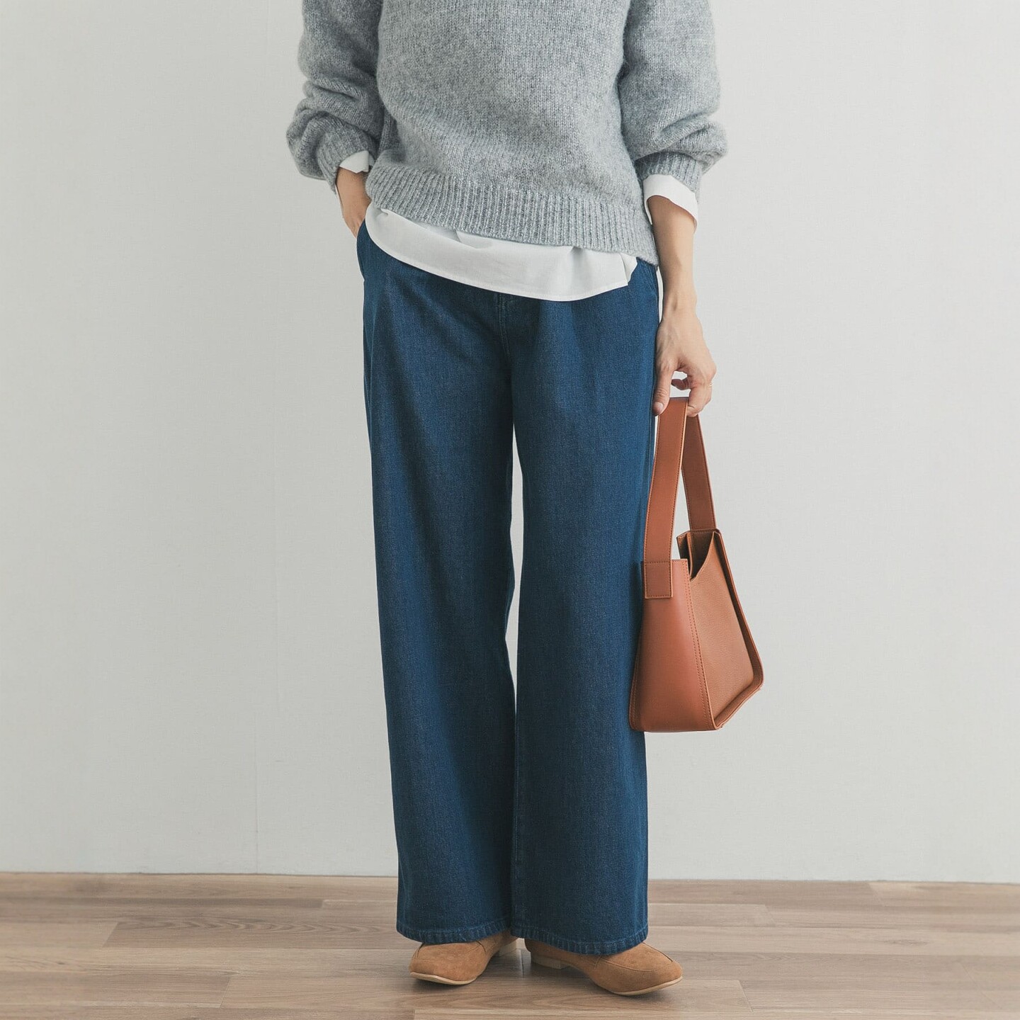 【VIP限时6折】东京胖黄瓜 DOORS 薄绒直筒牛仔裤 DRA7-24E210