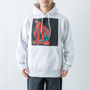 COTTON 日本代购 PAN 日本制抓绒印花卫衣 CP25AW005 UMA7 7折