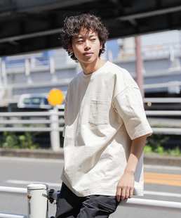 BEAMS 0081 HEART KANGOL 日本代购 宽松刺绣口袋T恤 24SS