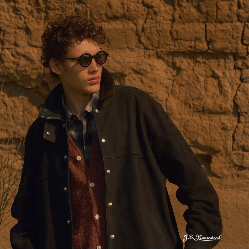 东京胖黄瓜日本代购 J.S.Homestead 山羊皮教练夹克 1010