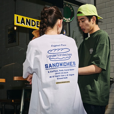 26春夏 LANDER SANDWICHES x FREAK'S STORE 宽松印花T恤 3001