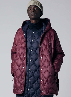 日本代购 TAION 男女款 M65军事长款连帽羽绒服 M65LSZBML-1PK