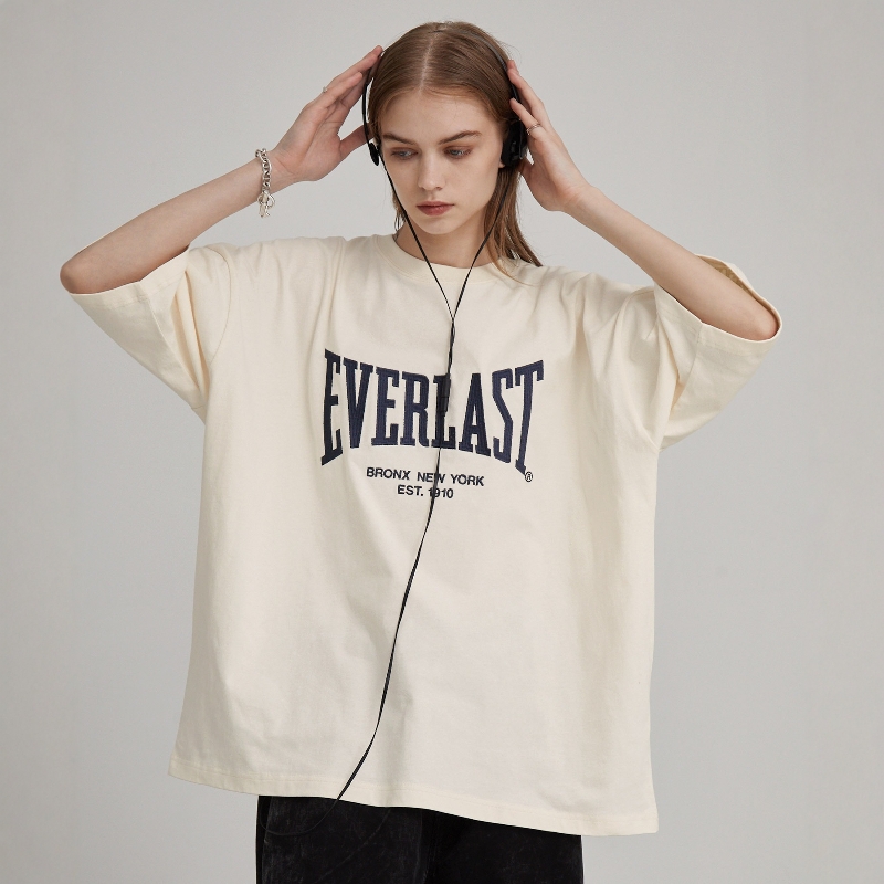 【5折】日本代购 EVERLAST 刺绣圆领短袖T恤 EMsc1294