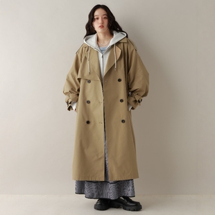 638574 宽松双排扣风衣外套 东京胖黄瓜日本代购 RAGEBLUE