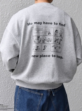 日本代购 SHIPS any: / SNOOPY 印花套头卫衣 0092