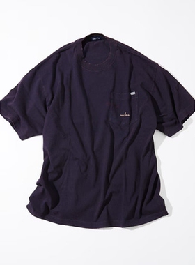 【6折现货】NAUTICA 复古靛蓝刺绣口袋宽松T恤 男款 0183