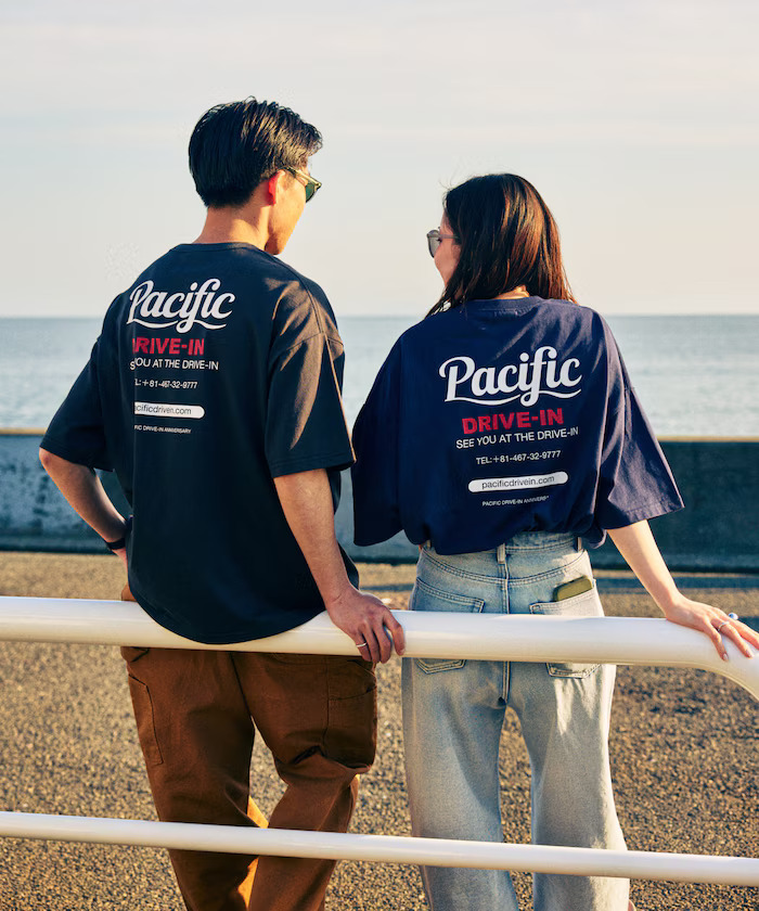 Pacific DRIVE-IN x FREAK'S STORE印花宽松T恤男女款24SS 2845