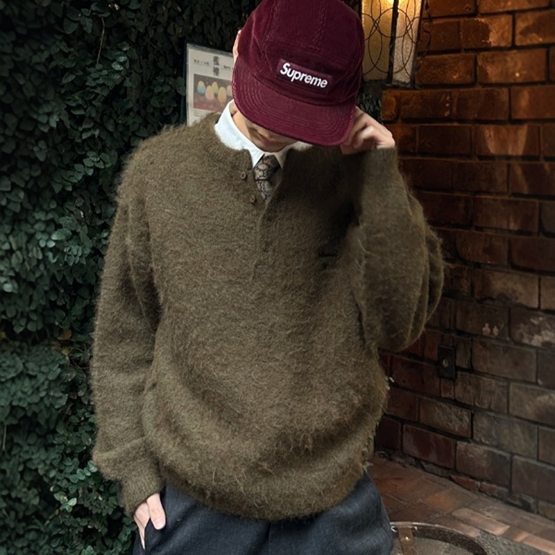 东京胖黄瓜日本代购 kutir 半开领套头针织衫 630144