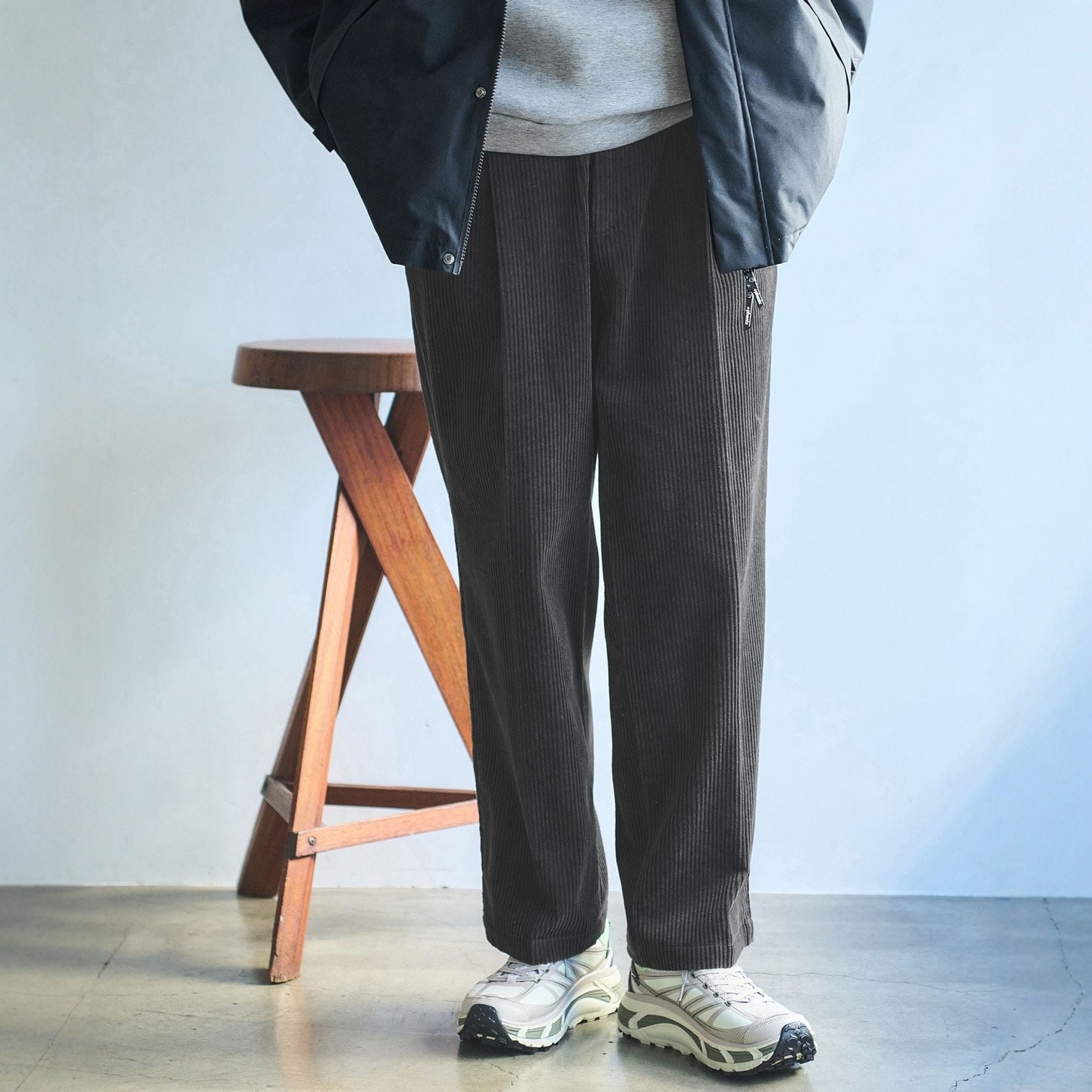 【VIP限时6折】green label relaxing 灯芯绒宽版阔腿裤 4179