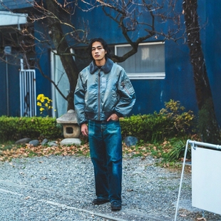 复古做旧短款 男款 BEAMS 飞行夹克 3305 6折