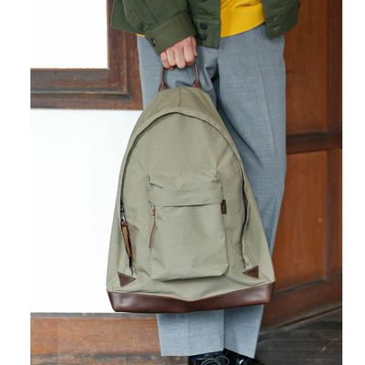 STANDARDSUPPLY牛皮拼接双肩包