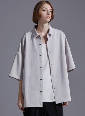 东京胖黄瓜日本代购  Loose 宽松简约短袖衬衫  LOsh791