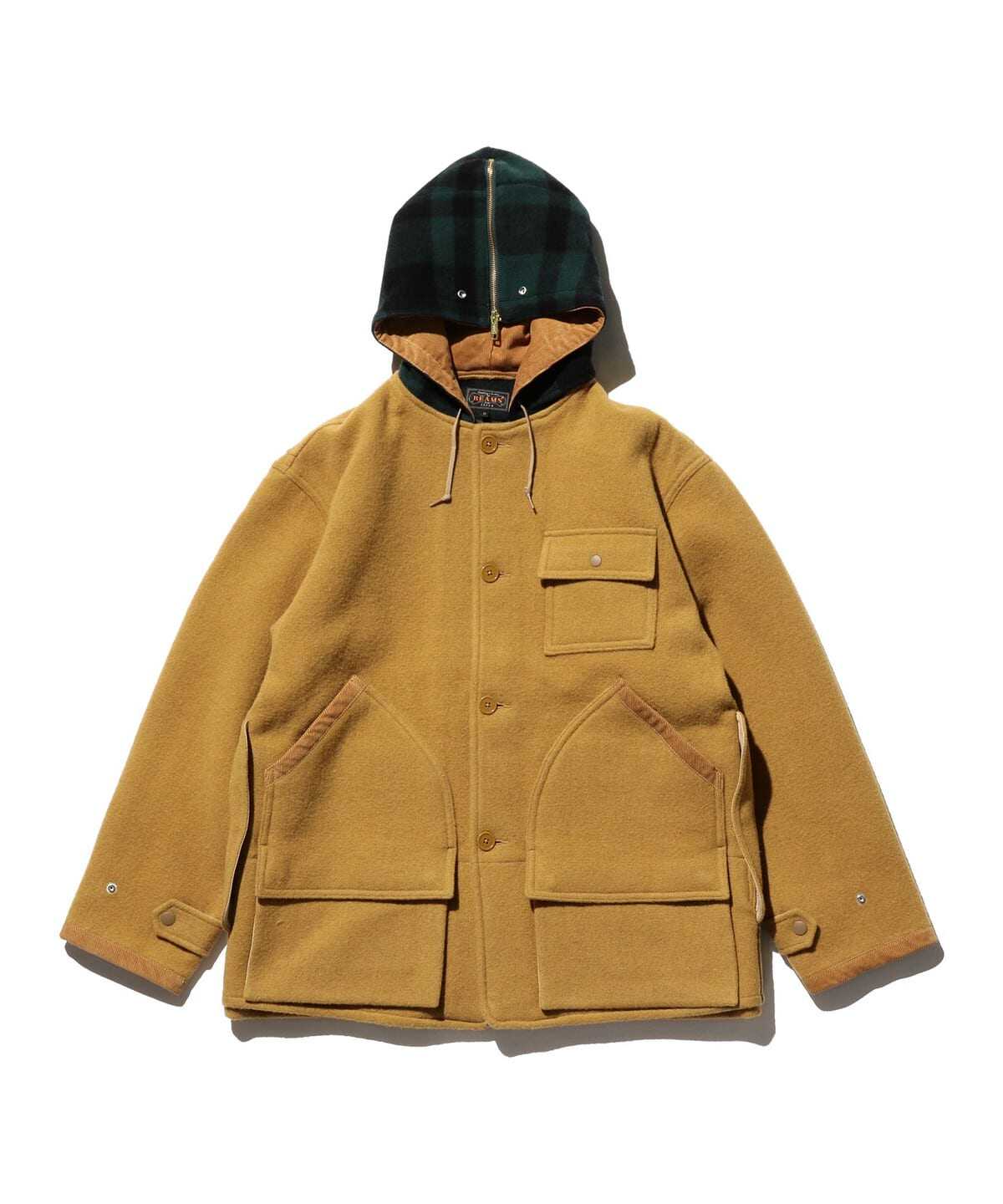 【6折】日本代购 beams plus 梅尔顿羊毛狩猎大衣 0385