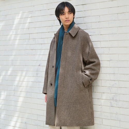 日本代购 green label relaxing 羊毛混纺毛呢大衣 0043