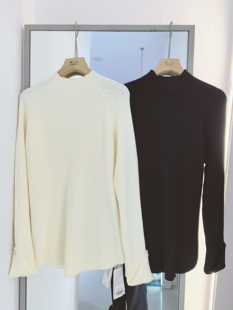 乖一点2025冬新款女装半高领长袖毛针织衫女宽松套头毛衣打底衫