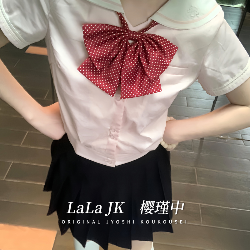 啦啦酱 樱槿中 原创设计纯色衬衫JK制服上衣海军领衬衣女