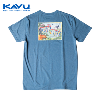 KAVU印花T恤夏季户外运动短袖