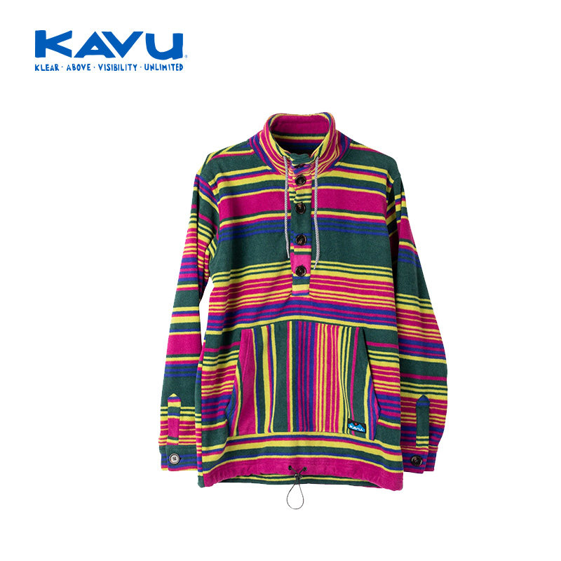 【特价】kavu立领套头摇粒绒上衣户外休闲女慵懒风百搭上衣清仓