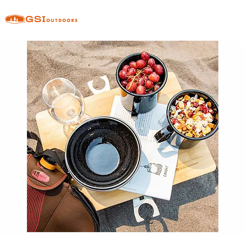gsi户外露营碗碟野炊搪瓷套装杯