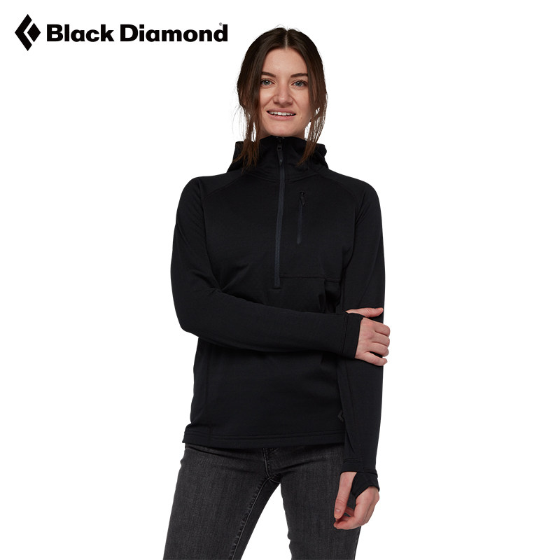【特价】BlackDiamond黑钻bd保暖加绒卫衣新款系数套头抓绒服女士