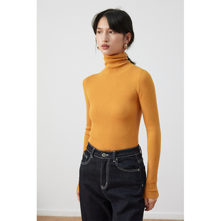 HeyDress140S可机洗德国扬子纱羊毛针织衫 上衣 女秋冬高领羊毛衫