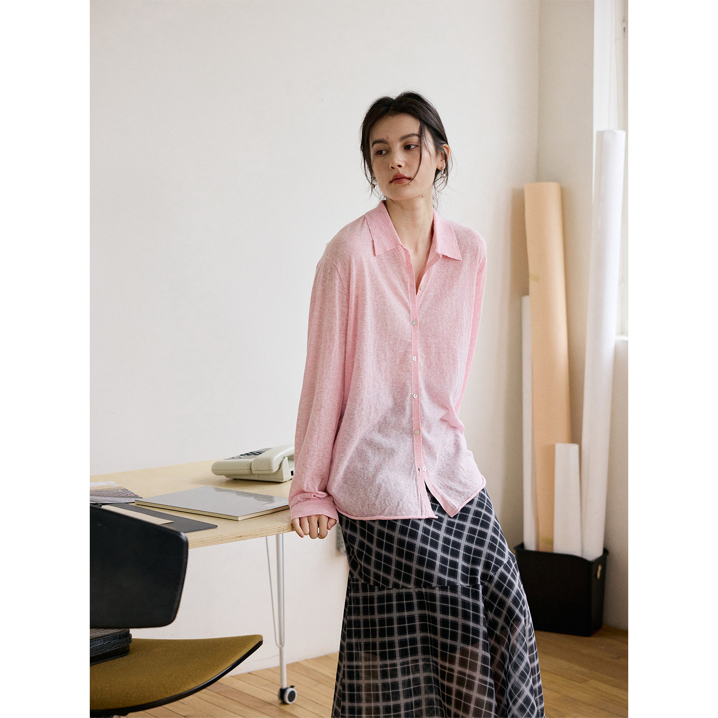 HeyDress法式亚麻衬衫女春季肌理感宽松衬衣气质百搭通勤舒适上衣