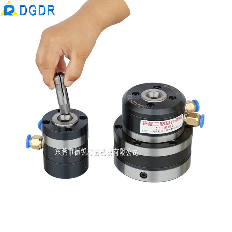 DGDR台湾省气动夹头自动JAC-T8-D小型迷你前置气动卡盘全套空压夹_虎窝淘