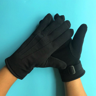 冬季男女保暖加厚加绒礼仪白手套冬天升旗门卫安保手套广场舞晨练