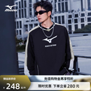 大LOGO尼龙复古圆领足球套头衫 Mizuno美津浓25新款 卫衣K2CE53Y3
