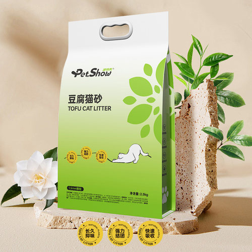 派特秀混合豆腐猫砂奶香味原味水除臭无尘15公斤猫咪用品包邮 - 封面