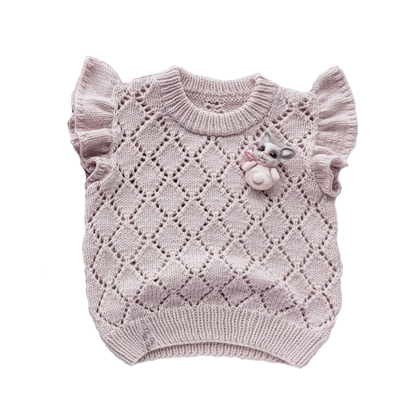 BUNNY KNITTING WORKSHOP SPRING INS HOT CHILDRENS VEST MERINO WOOL DIY HANDMADE STICK NEEDLE KNITTING MATERIAL BAG