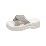 包头半拖鞋女2025新款夏季外穿厚底凉拖一脚蹬透气凉鞋GL8958P65，男鞋运动鞋，四季服饰