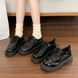 小皮鞋女2025春季新款百搭鞋子厚底单鞋增高乐福鞋GL268P60，男鞋运动鞋，四季服饰