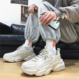 男2025夏季百搭时尚潮流厚底老爹鞋网面鞋增高男女同款潮鞋859P55，男鞋运动鞋，四季服饰