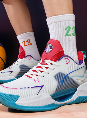 黑色碳板篮球鞋高帮网面透气球鞋男正品学生地板比赛战靴736P125