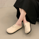 简约纯色法式英伦风一脚蹬包头半拖鞋女外穿奶奶鞋夏GY-23P65，男鞋运动鞋，四季服饰