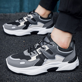 面透气运动鞋男韩版低帮款休闲鞋减震大码厚底跑鞋AD027P55，男鞋运动鞋，四季服饰