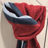 男高端红双面用格子羊绒围巾女长款加厚加大保暖两用披肩W2002P20，围巾，四季服饰